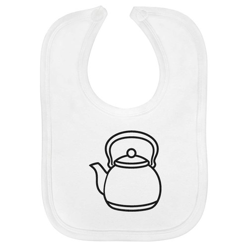 Tea kettle baby bib white - bib,