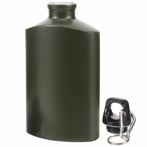 Small flat water bottle - bottle, metal